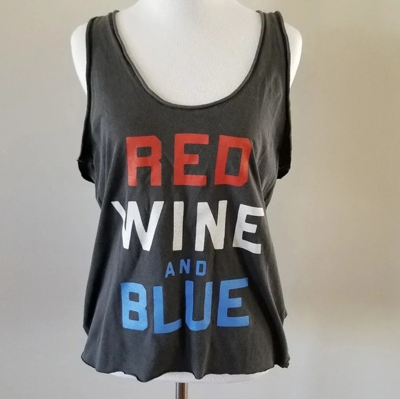 NWT Junk Food Red Wine and Blue Graphic Tank Top L - Picture 1 of 4